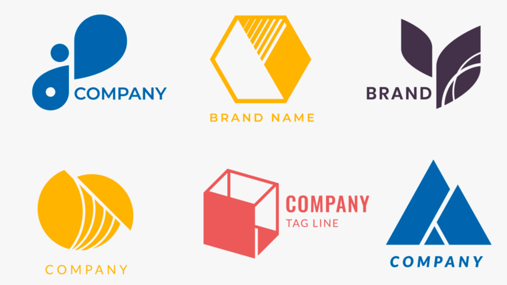 Variety of KL Logo Design examples, showcasing six minimalist and geometric brand logos.